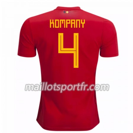 Maillot de Foot Belgique Kompany 4 Domicile Coupe du monde 2018